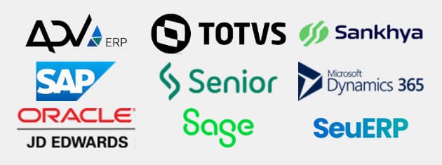 Integre nossas soluções com seu ERP
